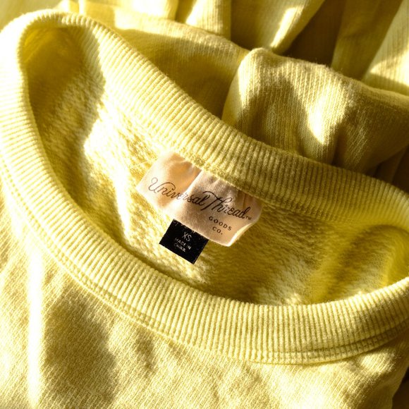 Universal Thread Lemon Yellow Balloon Sleeved Sweatshirt - Picture 5 of 7